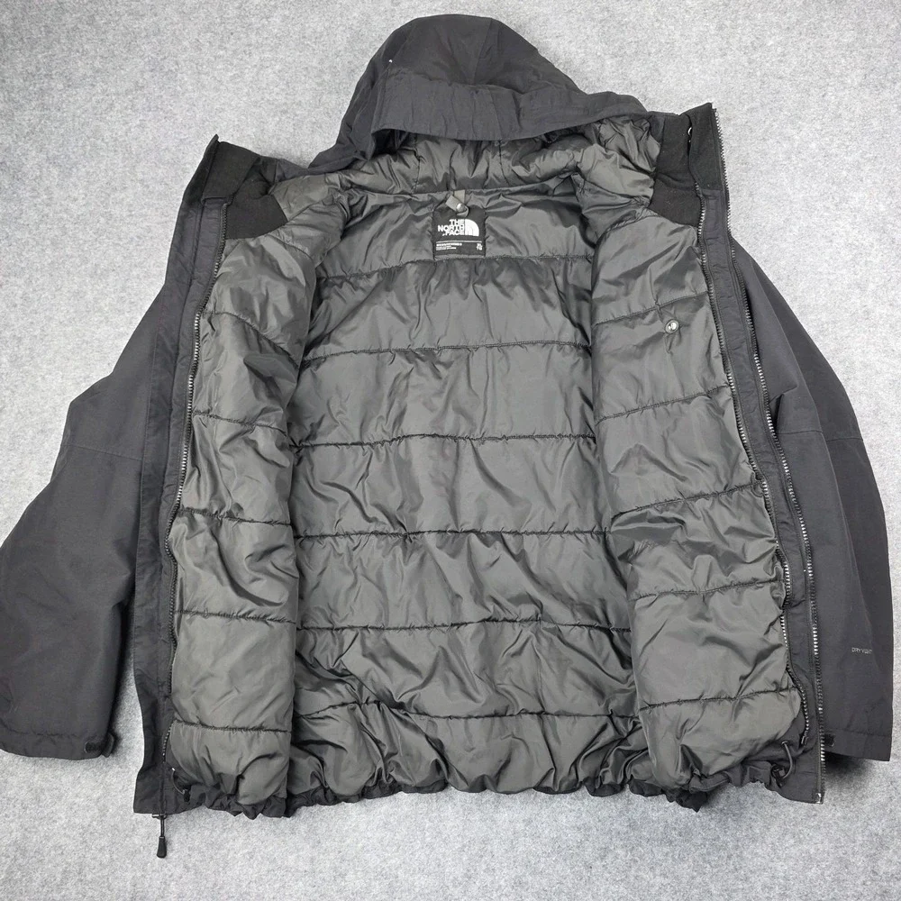 The North Face Gallio Triclimate Outer Jacket Black Hooded NF0A2RF2 Mens Size XL